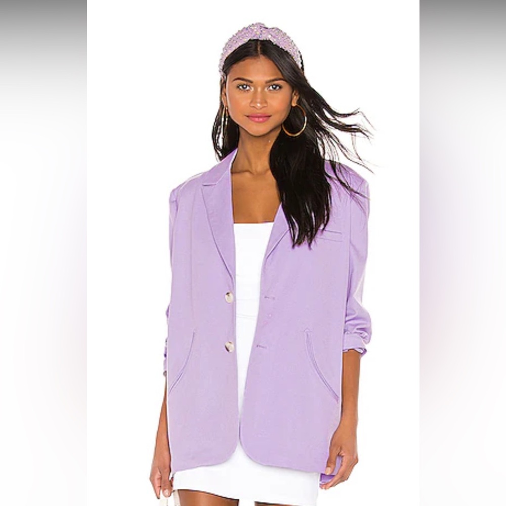 L'ACADEMIE Annie Blazer Lavender XS 💜 Worn once, with tags, perfect condition! - Picture 2 of 4